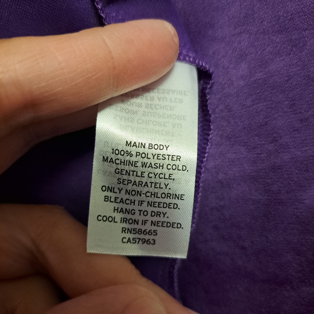 Oversized Large Satin Hidden Button Up - image 4